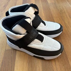 Calvin Klein White and Black boots